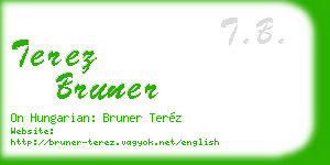 terez bruner business card